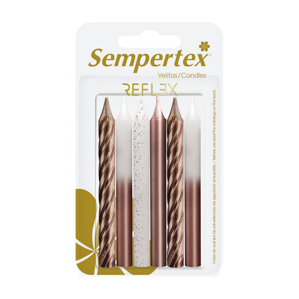 VELITA METALICA SURTIDA DORADO ROSA