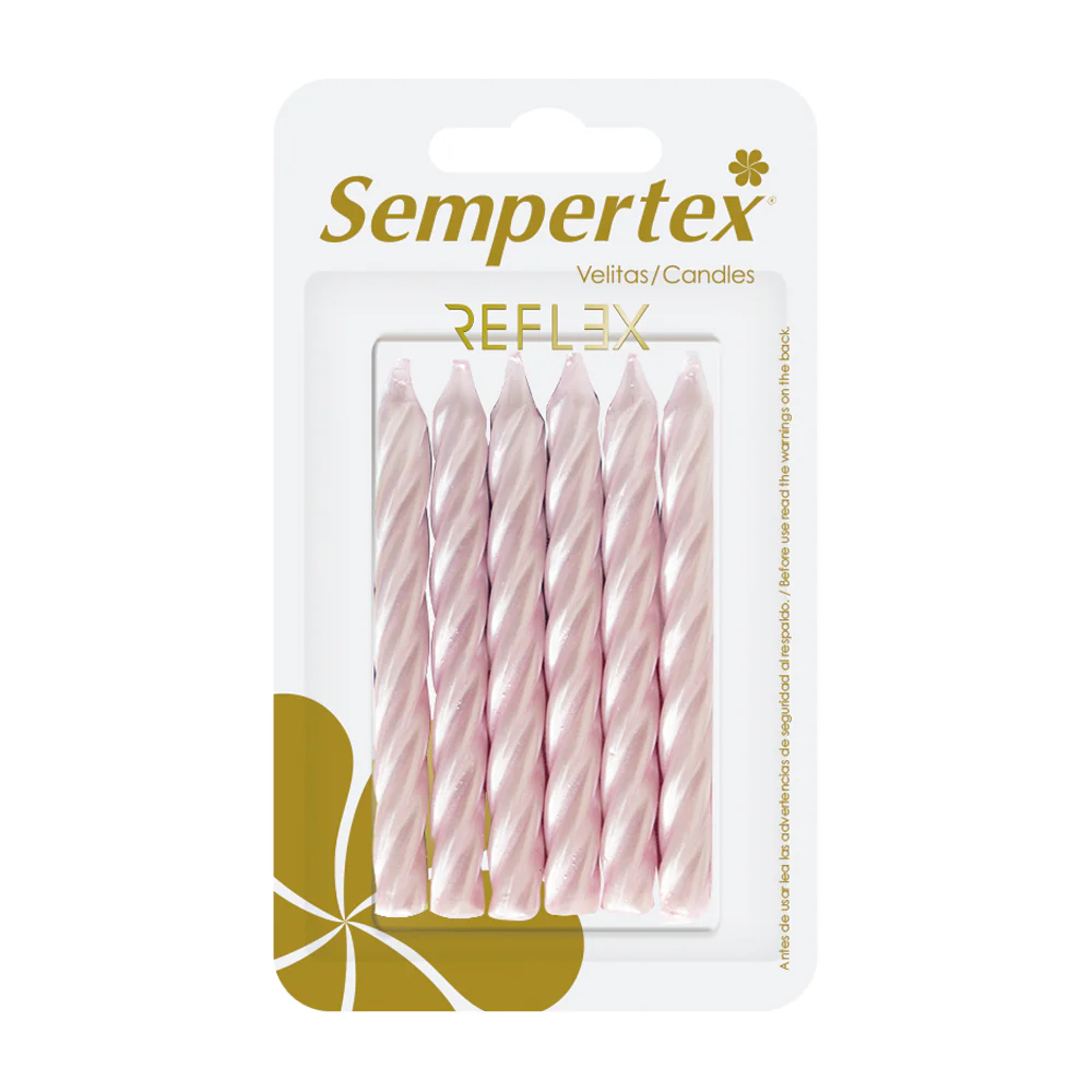 VELITA ESPIRALADA PERLA ROSA