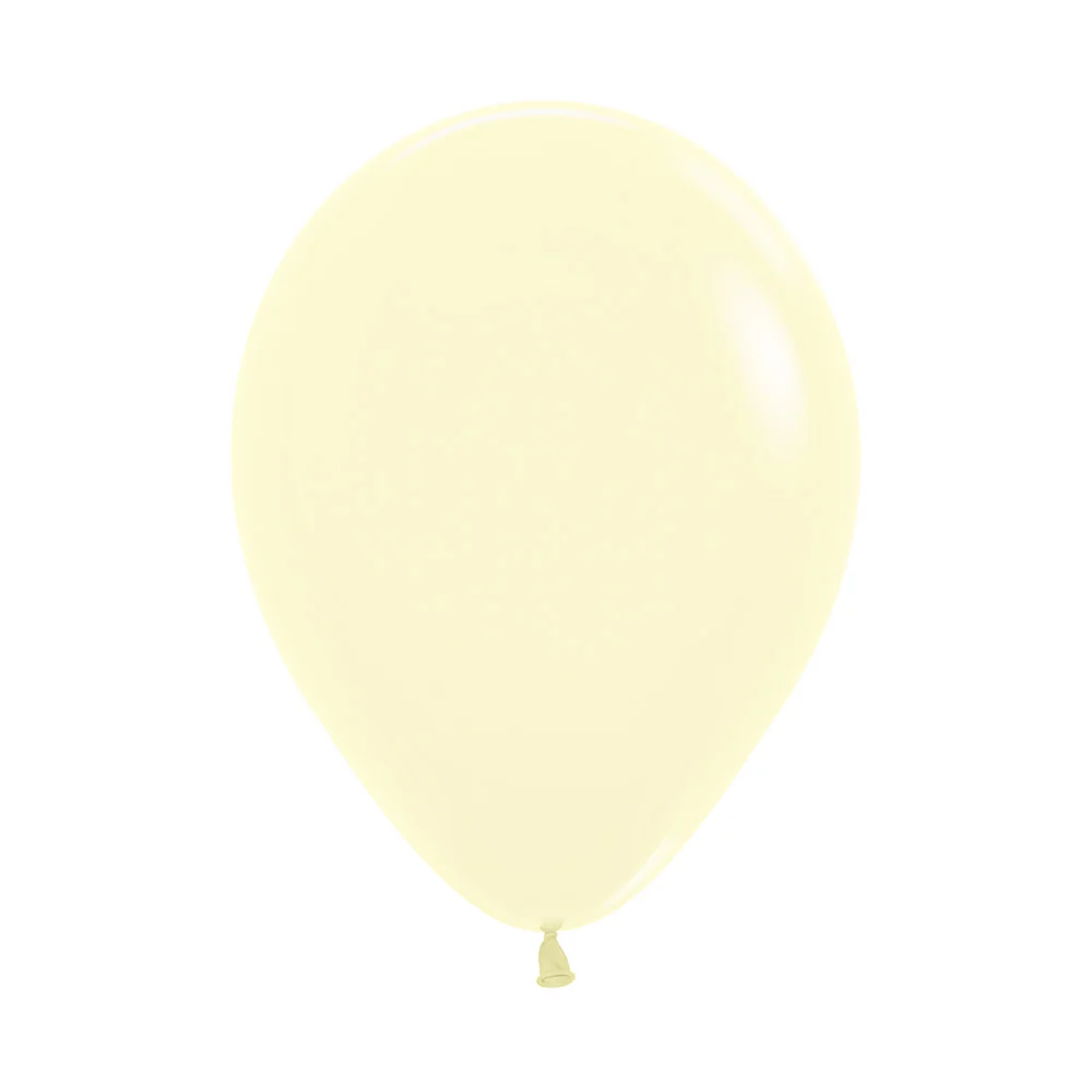 GLOBO LATEX REDONDO PASTEL MATE AMARILLO