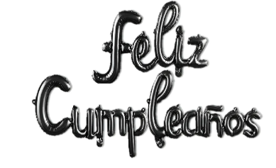 SET LETRAS GLOBO FOIL FELIZ CUMPLEAÑOS LETRA CURSIVA 
