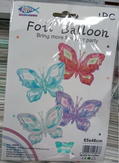GLOBO FOIL MARIPOSA TORNASOL