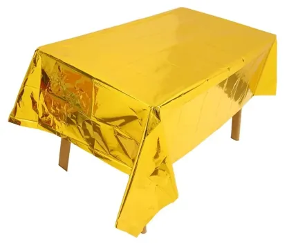 MANTEL PLASTICO METALIZADO