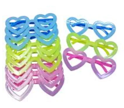 GAFAS NEON CORAZON HORA LOCA